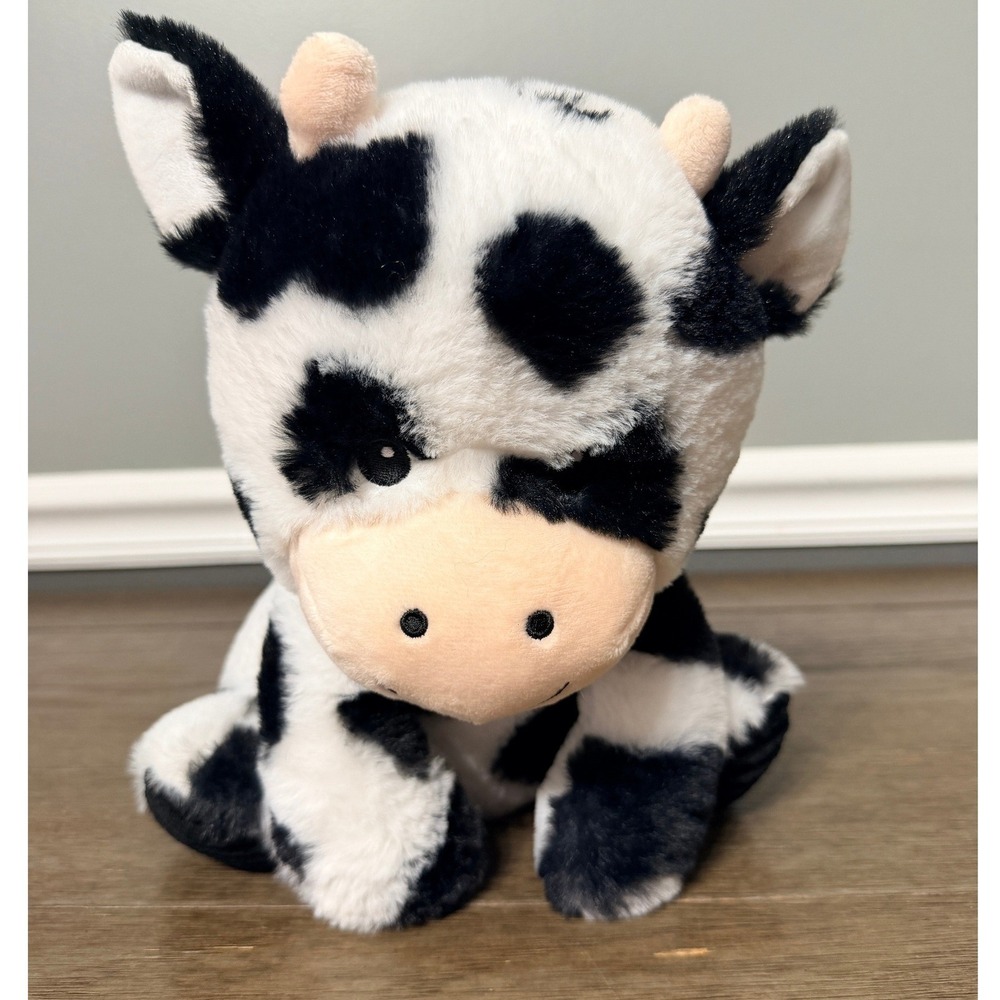 Spark Create Imagine Plush Cow Black White Spotted Stuffed Animal Farm Toy